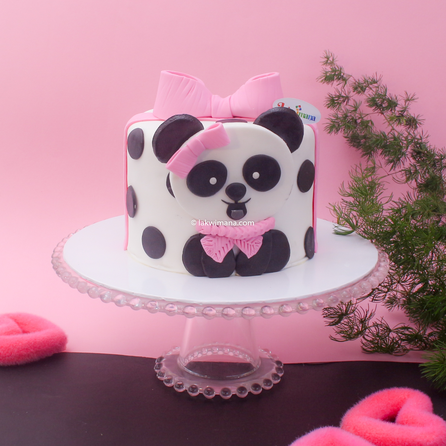 Panda Birthday Cake for Girl - 1.5kg